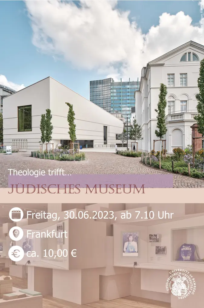 Poster mit Werbung fr den Besuch im Jdischen Museum Frankfurt.