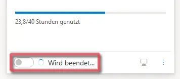 Virtueller Computer wird ausgeschalten