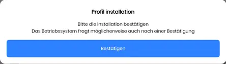 Ansicht Profil Installation best?tigen