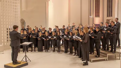 Auftritt des Vocalensembles Wrzburg in der Aula Bamberg