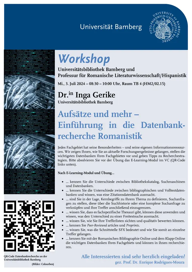 Plakat zum Workshop