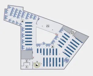 Grundriss 1. Obergeschoss der Teilbibliothek 5 aus dem Rauminfosystem